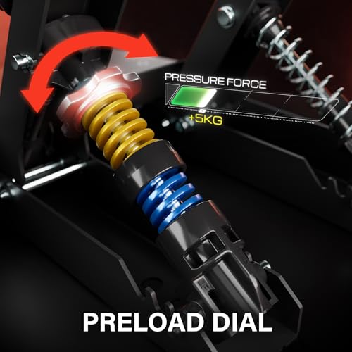 Thrustmaster Raceline Pedals III LC with Load Cell - PS5, XBOX & PC | 220 lb brake sensor, 24-bit resolution, H.E.A.R.T gas & clutch pedals, 100% metal, modular, pressure tuning thru software - style: Raceline Pedals III LC