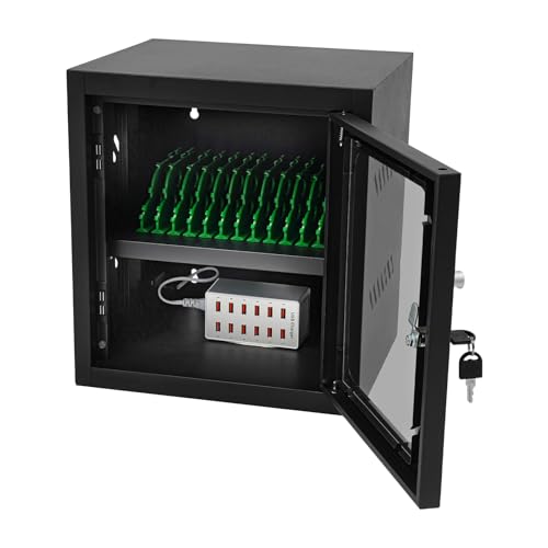 Rechargeable Mobile Phone Charging Cabinet,12 Slots Cell Phones Charging Station Portable Cellphone Charging Cart with Combination Lock, for Students and Employees, Tourists (12Slots) - size: 12Slots