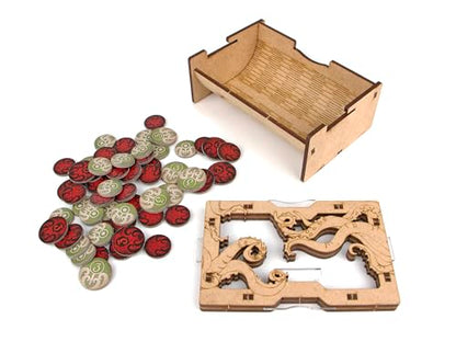 TowerRex Board Game Organizer for Arkham Horror LCG Revised, Arkham Horror LCG Revised Insert, Upgrade Accessories