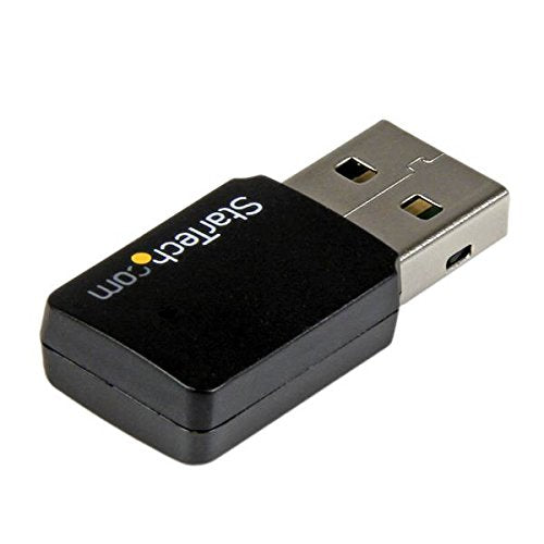 StarTech USB 2.0 AC600 Mini Dual Wireless-AC Network Adapter (USB433WACDB) | 1T1R 802.11ac WiFi Adapter, 2.4GHz / 5GHz USB Wireless, Band - size: 433 Mbps AC, style: USB 2.0