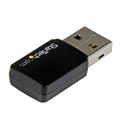 StarTech USB 2.0 AC600 Mini Dual Wireless-AC Network Adapter (USB433WACDB) | 1T1R 802.11ac WiFi Adapter, 2.4GHz / 5GHz USB Wireless, Band - size: 433 Mbps AC, style: USB 2.0