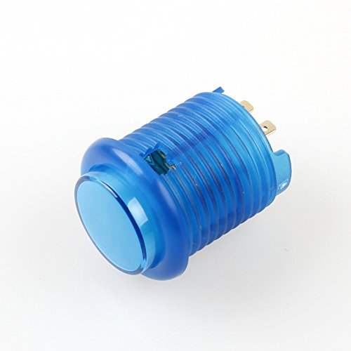 EG STARTS 5 Piece 24mm Full Color LED Illuminated Push Button Built-in Switch 5V Buttons for Arcade Joystick Games Mame Jamma Raspberry Pi & Blue