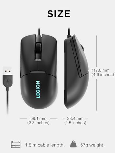 Lenovo Legion KM310 RGB Wired Gaming Keyboard & Mouse Combo - K310 Keyboard w/Silent Operation & Compact Water-Resistant Design - M300S Mouse with 8000 Adjustable DPI, 220 IPS, 6 Programmable Buttons - style: K310 Combo