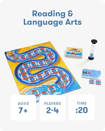 SimplyFun Letter Slide - Enhance Vocabulary and Language Skills with This Educational Game, Focused on Spelling, Consonants & Vowels, Fun for 2-4 Players, Ages 7 & Up - style: Letter Slide