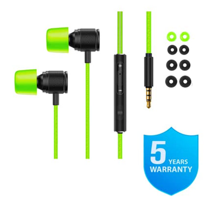 LUDOS Ultra Wired Earbuds in-Ear Headphones, 5 Years Warranty, Earphones with Microphone, Noise Isolating Ear Buds, Memory Foam for iPhone, Samsung, School Students, Kids, Women, Small Ears - Green - color: Green, style: 3.5 mm