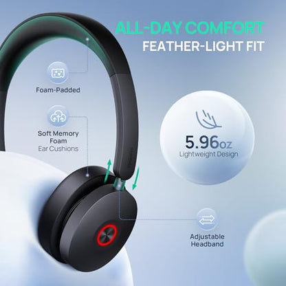 Yealink UH48 ANC Wired USB-C/A Headset, 6 AI Noise-Canceling Microphones | Teams/Zoom Certified, Stereo Headphones,Plug & Play for PC/Laptop/Phone, Hybrid Work & Home Office, Dynamic EQ, Call Control - color: USB-C/A (UC)