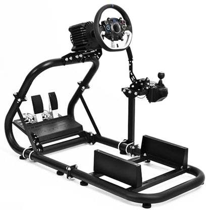 Marada Steering Wheel Simulator Cockpit Upgrade Fit for Fanatec, for PXN, for Thrustmaster, for Logitech G25 G27 G29 G920 Stable Racing Stand Adjustable Frame, Wheel Pedal Shifter and Seat Not Include