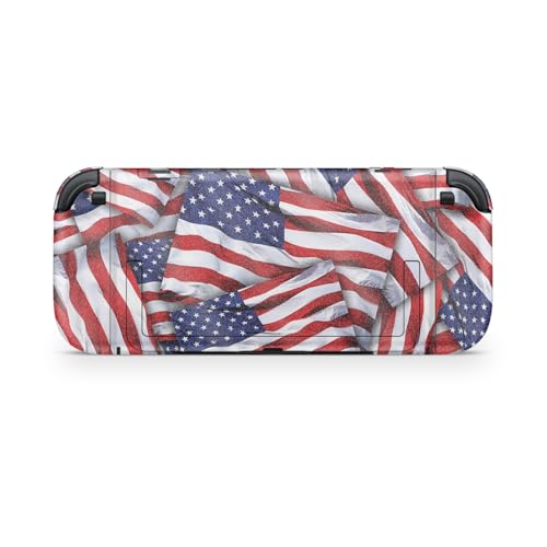 Glossy Glitter Gaming Skin Compatible with Nintendo Switch 2 Console Only - Patriot - Premium 3M Vinyl Protective Wrap Decal Cover - Easy to Apply | Crafted in The USA by MightySkins - color: Patriot, size: Switch 2 Console Skin Only, style: Glossy Glitte