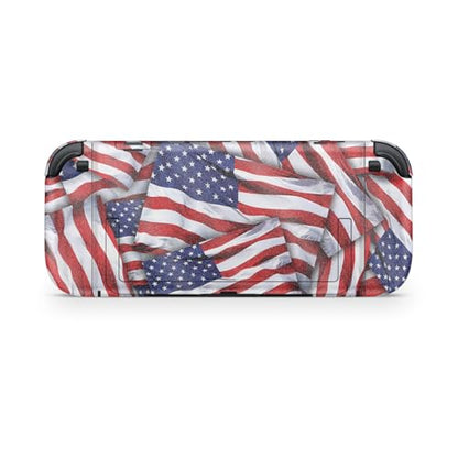 Glossy Glitter Gaming Skin Compatible with Nintendo Switch 2 Console Only - Patriot - Premium 3M Vinyl Protective Wrap Decal Cover - Easy to Apply | Crafted in The USA by MightySkins - color: Patriot, size: Switch 2 Console Skin Only, style: Glossy Glitte