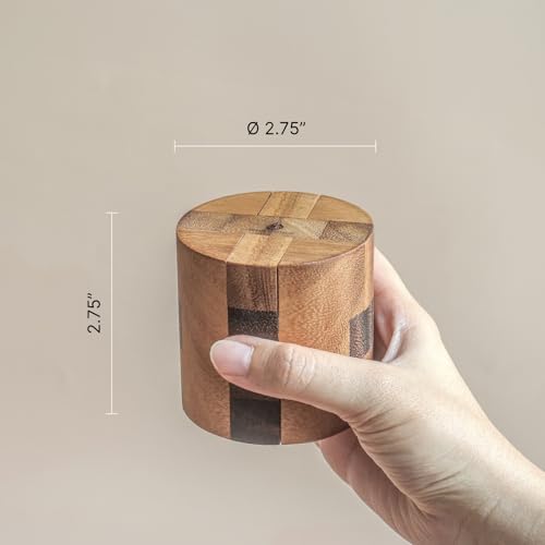Powder Keg: 3D Wooden Puzzles Brain Teasers for Adults Interlocking Mechanical Handheld Mind Logic Puzzles Unique Gift for Christmas and Birthdays Office Desk Decor