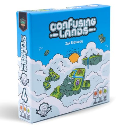 Confusing Lands | Whimsical Themed Travel Size Board Game You Can Play Anywhere | Strategic Card Placement Game | Solo Board Game | 1 - 2 Players, Ages 12+ | Easy to Learn and Play | Tiny Game Series