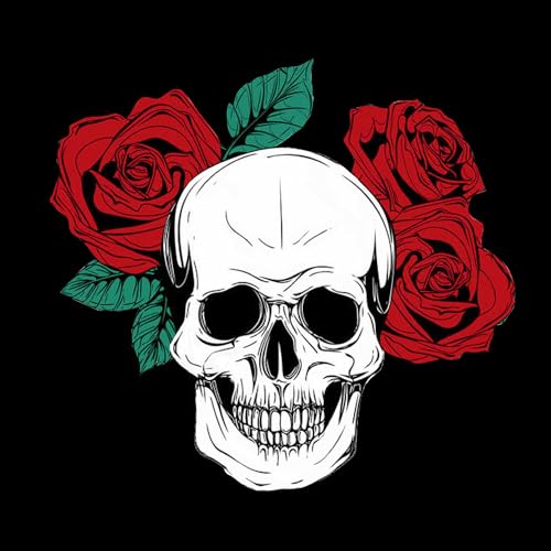 AUSTOR 7 Die DND Dice Set 7 Pieces White Skull Resin Dice Role Playing Sharp Edge Dice D20 D12 D10 D8 D6 D4 with Case for Dungeons and Dragons - color: White Skull