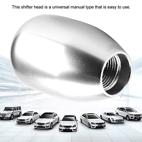 Dweekiy 2.25 Inch Silver Universal Manual Gear Shift Knob - Direct Replacement 6 Speed Shifter Head with Adapters for Most Cars - color: Silver