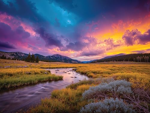 1000 Piece Jigsaw Puzzle for Adults - Nature Landscape - Idaho Gold - Challenging Puzzle Perfect for Game Nights - 1000 Piece for Adults. 20x27 inches - color: Idaho Gold