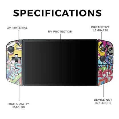 Glossy Glitter Gaming Skin Compatible with Lenovo Legion Go - Funky Graffiti - Premium 3M Vinyl Protective Wrap Decal Cover - Easy to Apply | Crafted in The USA by MightySkins - color: Funky Graffiti, style: Glossy Glitter Finish