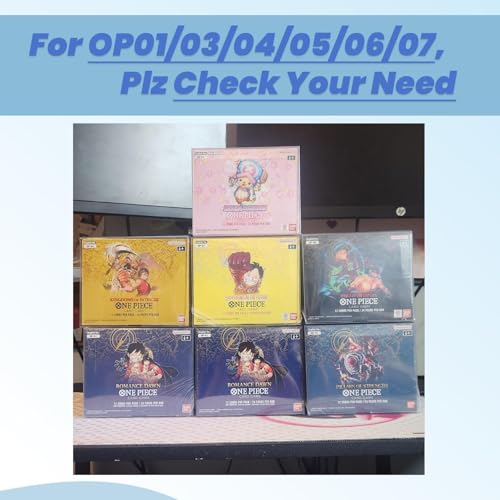 PET OPCG Booster Protectors for One Piece Card Game (10 Pack) - 0.50mm Thick Clear ONE PIECE TCG Booster Display Box - Suits OP01/OP03/OP04/OP05/OP06 Protector Case
