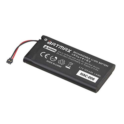 Batmax 2Pcs HAC-006 Li-ion Joy-Con Battery Replacement for Nintendo Switch Joy-Con HAC-015, HAC-016 Left & Right Joy Con
