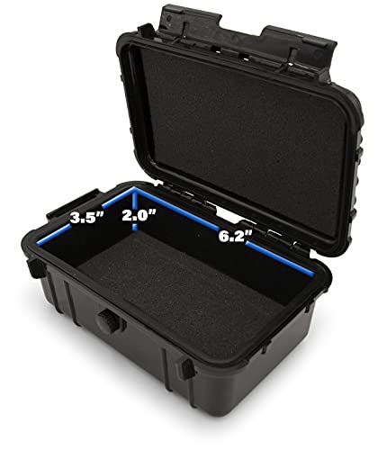 CASEMATIX Graded Card Case Compatible with 6+ BGS 8+ PSA FGS Graded Sports Trading Cards, Waterproof Graded Slab Card Storage Box with Card Carrying Case Impact Absorbing Foam Inserts