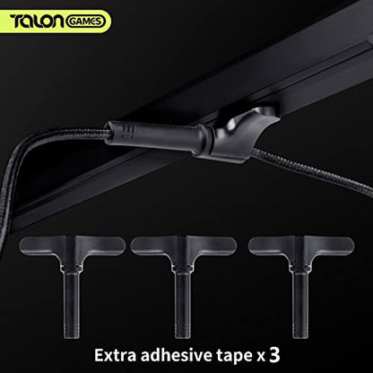 TALONGAMES Mini Bungee PC Gaming Mouse Cable Cord Management System,Super Compact Size,Get More Space,Micro Mouse Bungee Cable Holder Fixer for Esports/Office/Home (3 Bungees Pack)
