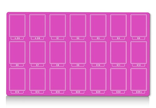 Playmat for TCG Card Pricing | MTG Selling Mat | TCG Card Vendor Booth Organizer | Game Store Accessory | Collector Sorting | 7 Colors Available (Pink) - color: Pink