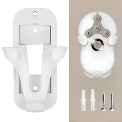 Wall Mount Bracket for Hunter Remote 99122, 99123, 99600, RAN003, K047402 | Ceiling Fan Remote Control Holder with Screws, Easy Installation - Only Remote Holder