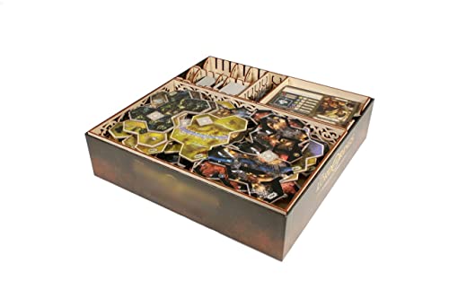 The Broken Token Game Organizer Compatible with The Lord of The Rings: Spreading War Expansion - Wooden Game Organizing Box with Multiple Trays and Dividers - style: Spreading War Expansion