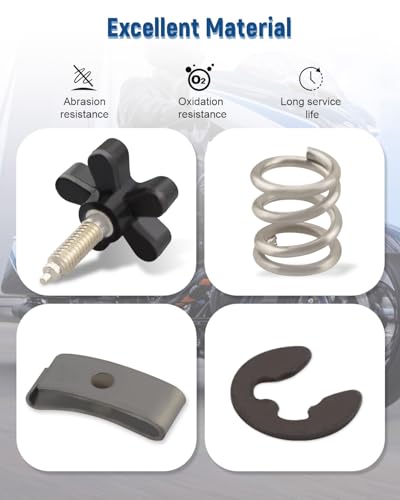 Throttle Thumb Tension Screw Kit Fit for Harley Davidson 1974-2017, Replace 56397-74C 56402-83A 56394-74 11155, with Circlip and Spring