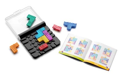SmartGames IQ Flow – Travel Logic Sliding Puzzle Game with 120 Challenges, STEM Brain Teaser for Kids and Adults, Compact Single Player Sliding Puzzle, Ages 7+