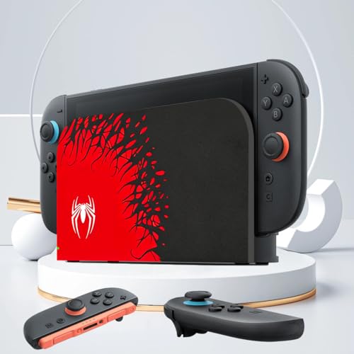 Switch 2 Dock Cover, Custom Faceplate Cover for Nintendo Switch 2 Charging Docking Station Scratch-Resistant & Abrasion-Resistant Hard PC Shell Protector Spider, Black - color: Black Spider