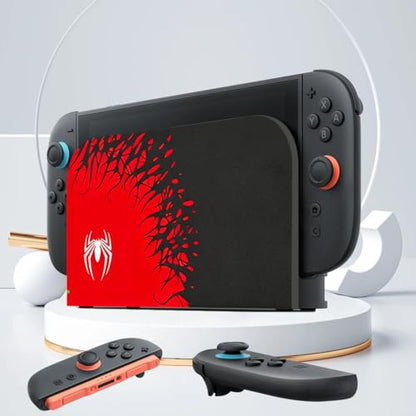 Switch 2 Dock Cover, Custom Faceplate Cover for Nintendo Switch 2 Charging Docking Station Scratch-Resistant & Abrasion-Resistant Hard PC Shell Protector Spider, Black - color: Black Spider