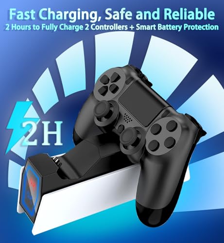 Clearance PS5 Controller Charger with Fast Charging AC Adapter, Charging Station Stand for PlayStation 5 DualSense and DualSense Edge, Dual Docking Station for PS5 Accessories