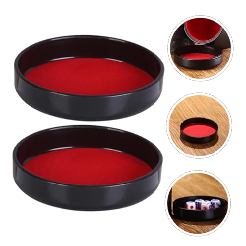 5pcs Dice Cup Bottom Tray with Insulated Lining Easy Installation Dice Shaker Lid for Role Playing Games Party Entertainment and Professional Use