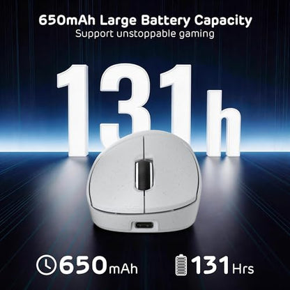 RK ROYAL KLUDGE MG5 8K Wireless Gaming Mouse, 42K DPI PAW3950 Sensor, 56g Lightweight Ergonomic Mouse, Dual 8000Hz Polling Rate, Tri-Mode 2.4G/BT/USB-C, Programmable Web Drive for PC Win/Mac - color: Mixed Color