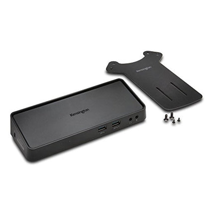 Kensington USB 3.0 Dual Display Docking Station (K33997WW) Black | 4 USB 3.0 + 2 USB 2.0 ports, DP & HDMI dual 2K@60Hz, GbE, powers accessories only (not laptop), Mac requires USB-C adapter
