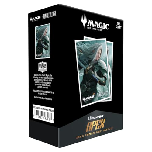 Ultra PRO - Final Fantasy x Universes Beyond Sephiroth (Wisnu Tan) 105ct APEX Deck Protector™ Sleeves for Magic: The Gathering | Trading Card Accessories, Collectible Card Game Gear - style: Sephiroth