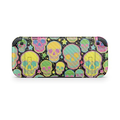 Carbon Fiber Gaming Skin Compatible with Nintendo Switch 2 Console Only - Candy Skulls - Premium 3M Vinyl Protective Wrap Decal Cover - Easy to Apply | Crafted in The USA by MightySkins - color: Candy Skulls, size: Switch 2 Console Skin Only, style: Textu