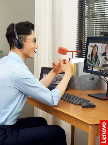 Lenovo Wired ANC Headset Gen 2 (Teams) with Active Noise Cancellation, EPOS BrainAdapt & ActiveGard Tech, Lightweight, USB-C, Plug-and-Play, Zoom Certified, Customizable, Hearing Protection - style: Wired ANC Gen 2 (Teams)
