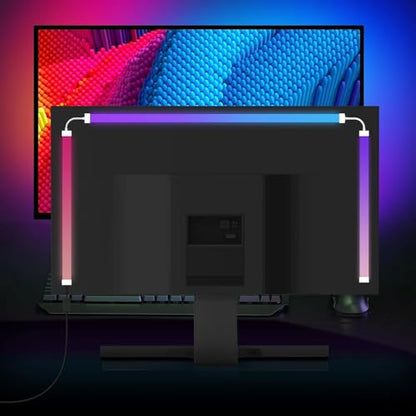 Xtremevision S202-27 LED Backlight Strip for 27-Inch Monitor, Instant Sync RGB Lighting with Audio and Video, Ultra-Low Latency Software-Controlled Backlight for Movies, Games, and Music