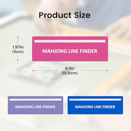 4Pack Mahjong Line Finder, Mahjong Line Reader, Mahjonngg Rules Helper | MahJong Card Guide, Mahjong Accessories and Gifts for Women (Pink) - color: Pink