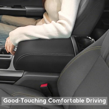 ramuel Center Console Armrest Cover for Ford F150 2021-2025 | Bucket Seat Only，Anti-Scratch ， Non-Slip ， PU Leather ，Easy Install - size: for F150 14th Gen (Bucket Seat Only)
