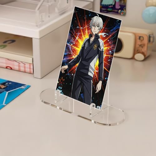Novabright 20 Pcs Clear Acrylic Trading Card Display Stand Baseball Card Display Table Versatile Easel Picture Holder Stands for Psa Graded Trade Shows Small Items