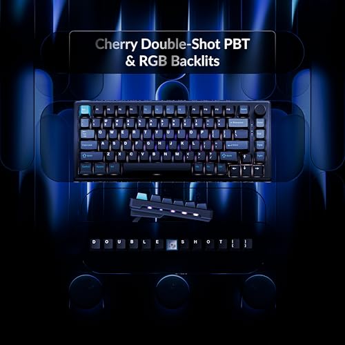 Keychron J2 HE Hall Effect Wired Gaming Keyboard Volume Knob, 8000Hz Rapid Trigger Programmable RGB Hot-Swap Ultra-Fast Magnetic Linear Switch, Non-Shine-Through PBT for Mac Windows Linux - 75% Layout