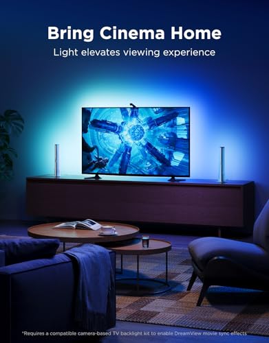 Govee Smart Light Bar, RGBICWW TV Lights for Living Room, Gaming, Silver | Compatible with SmartThings, Matter, Alexa, LED Light Bar with Scene and Music Modes for Living Room, Gaming, PC, App Control - color: Silver