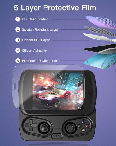 Screen Protector for ANBERNIC RG Slide Handheld Game Console, 9H Hardness Tempered Glass for ANBERNIC RG Slide,Anti-Scratch, Bubble Free, HD Clarity