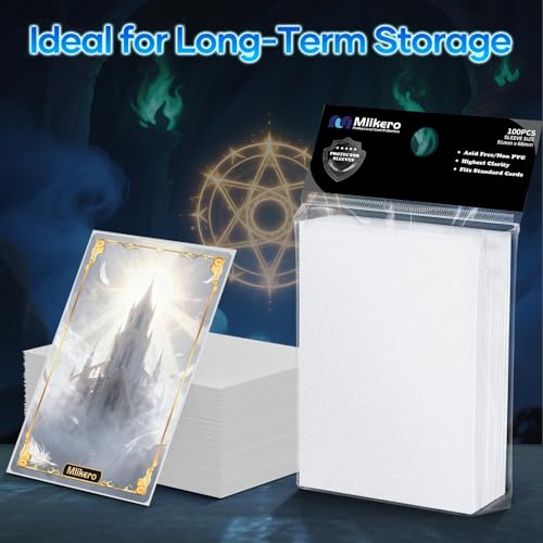 500 Count Card Sleeves, Matte Magic Card Sleeves, Smooth Shuffle & Tear Resistant, Fit for MTG, TCG, CCG (White) - color: White, size: 500 Pack