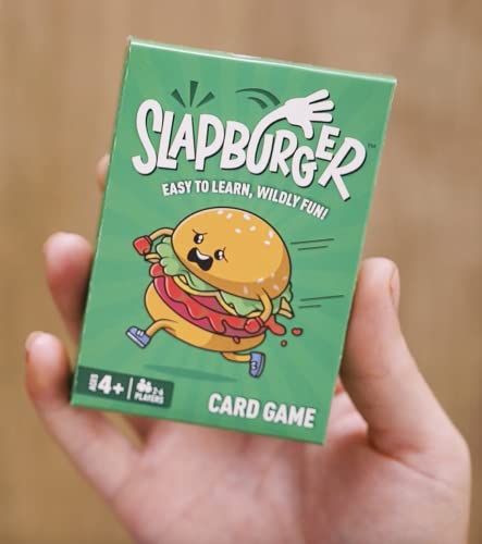 Slapburger Card Game - Fast-Paced Kids and Family Games for Ages 4 and Up - Fun Card Game for Birthdays, Classroom, Camping, Game Night & Friends - Easy to Play, 2 to 6 Players, 15 Minutes Playtime