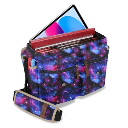 ENHANCE Designer Edition DnD Bag - RPG Player's Dungeons and Dragons Messenger Bag Fits Player's Handbook, Binders, Dice - color: Galaxy