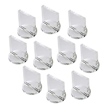 Wargame Counter Stands | Chit Holders | 1-Inch | Clear | Holds 25.4mm square card markers upright | Snap-fit, glue optional | Pack of 10 | Laser-cut | Hex-grid & magazine games