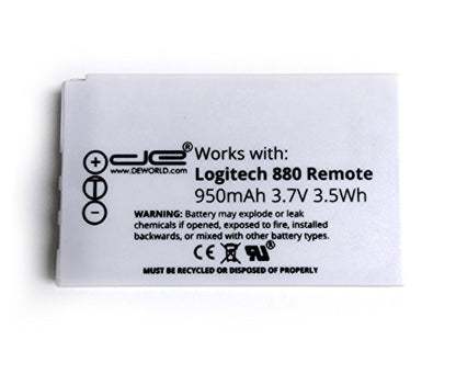 Remote Control Replacement Rechargeable Battery for Logitech - Harmony One, Harmony One Advanced, Harmony 720, 850, 880, H880, 880 Pro, 885, 890, 890 Pro, 900, 900 Pro, Harmony 1, Harmony 1 Advanced