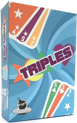 Triples - The Ultimate in Card Matching Fun for Kids, Teens and Adults. Easy to Learn and Perfect for Game Nights with Family and Friends. 2-10 Players.